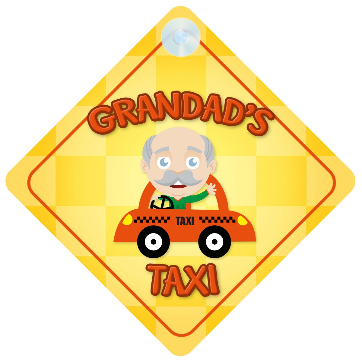 Grandad's Taxi Car Sign Funny Novelty Gift/Present Baby on Board Style Sign