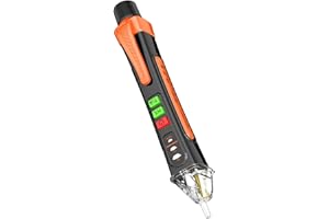 Aicevoos A1 Voltage Tester/Non-Contact Voltage Tester with Range AC 12V-1000V/48V-1000V, Live/Null Wire Tester, Electrical Tester with Flashlight, Buzzer Alarm, Wire Breakpoint Finder(Orange)