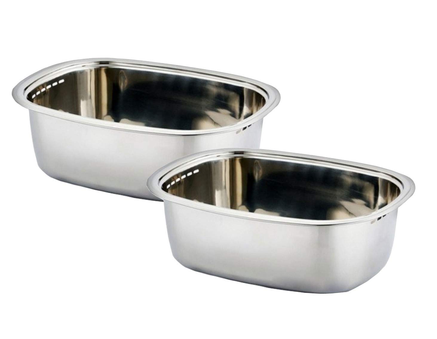 Kitchen Flower Stainless Steel Multipurpose Dish Tub for Sink/Wash