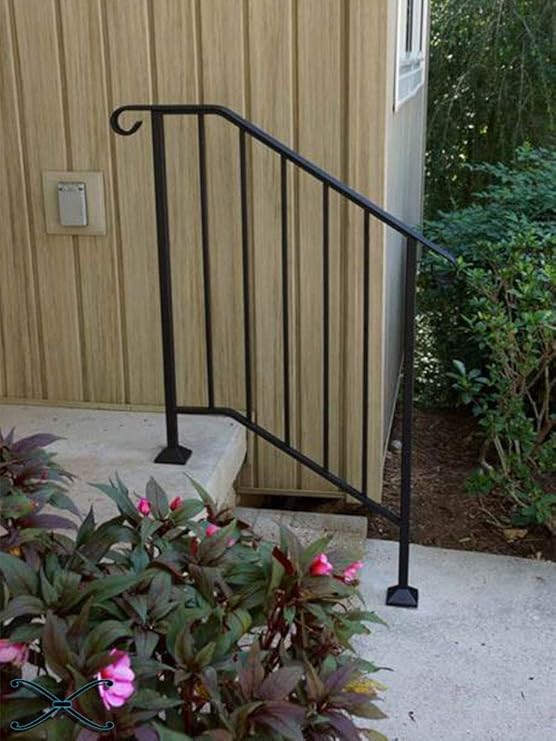 Iron X Handrail Picket 2 No Fasteners Amazon Com Handrails are typically supported by posts or mounted directly to walls. iron x handrail picket 2 no fasteners