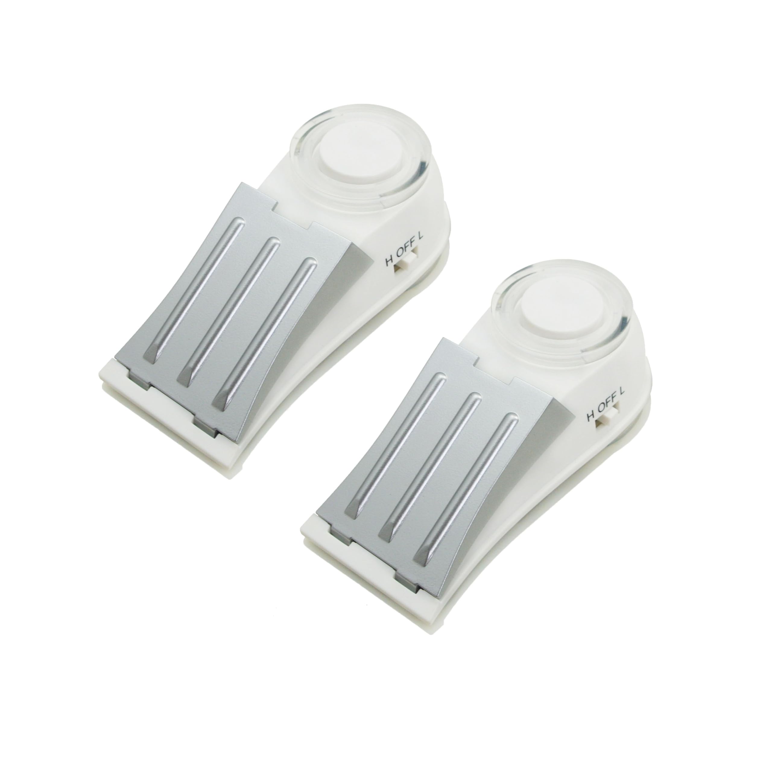 Lancoon 2 Pack Door Stop Alarm Personal Security Flashing Light Portable for House Bedroom Hotel Loud Clear 125dB for Home Security Simple Installation Easy Operation Responsive Floor Wedge