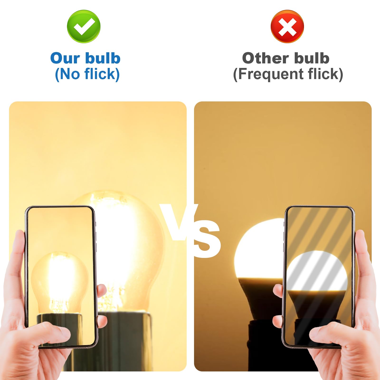 LangPlus+ 10 Stück E27 LED Lampe, Dimmbare G45 Birne, 4W, 40W Äquivalent E27 Sockel Globus Glühlampe, Warmweiß 2700K, LED Filament Fadenlampe für Pendelleuchten, Deckenventilator 6