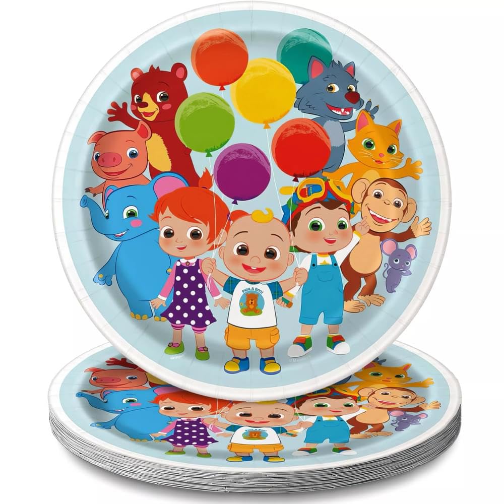 Unique Cocomelon 9 Inch Dinner Plates - 8ct