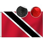 Heavy Duty Trinidad and Tobago Flag 3x5 Ft, Longest Lasting Oxford Nylon 210D|Four Rows Stitching Fly Ends|Trinidad & Tobago Flags Decoration Gift Yard House Banner
