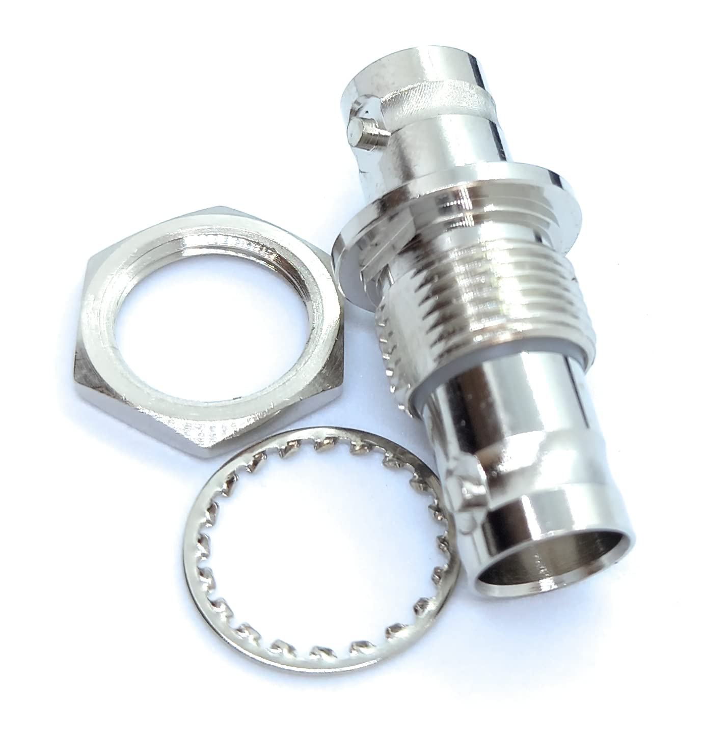 DRUT BNC to BNC Coupler Panel Mount Socket to Socket Feed Through Adaptor 50 ohm - Connect Two BNC Cables with Ease for CCTV, RF, and Video Applications
