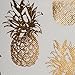 DII Non Woven Polyester Storage Bin, Metallic Pineapple, White & Gold, Large Set of 2