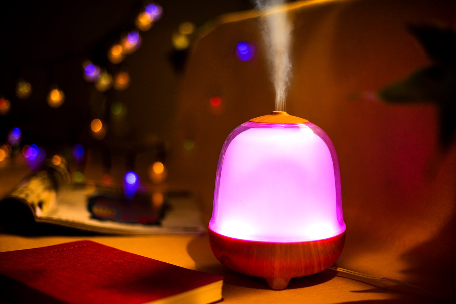 Essential Oil Diffuser, OMOTON 150ml Aromatherapy Diffuser Ultrasonic Aroma Humidifier with 7 Colored LED Lights and Waterless Auto Shut-off Protection