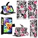 Cellularvilla Wallet Case for Samsung Galaxy S5 Pu Leather Wallet Card Flip Open Pocket Case Cover Pouch (Black Pink Flower)