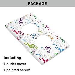 Pznen Musical Duplex Wall Plates Colorful Treble