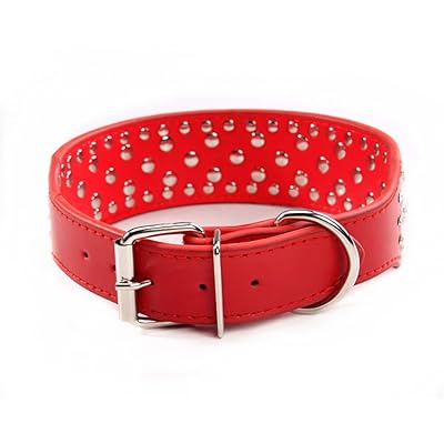Buy Rhinestones Dog Collars 2 Width Bling Crystal Diamond Studded Dog Collar Pu Leather Pet Collar For Medium Large Dogs Hellip Online In Indonesia B07f8jf5bh