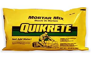 QUIKRETE Construction Grade Mortar Mix of Masonry Cement and Graded Sand for Laying Brick, Concrete Units, and Stone, 10 Pounds