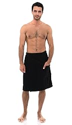 TowelSelections Mens Shower Wrap Adjustable Cotton