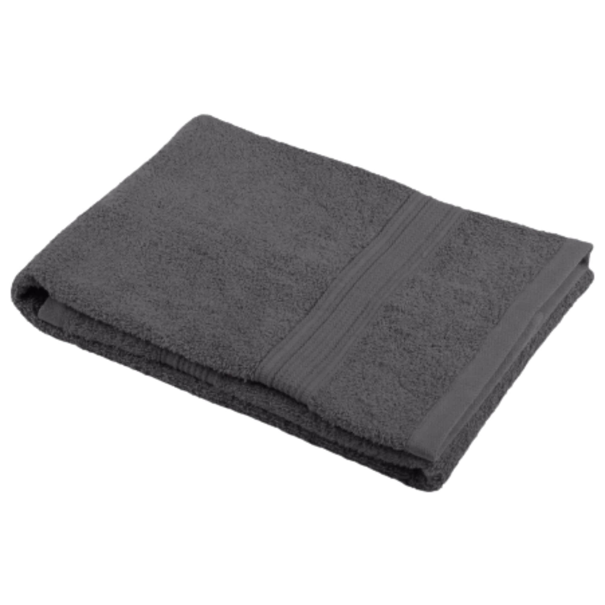 Stof Lovely Casa - Bath Towel - Size 30 x 50 cm - 100% Organic Cotton - Anthracite - Lagoon Model - Bath Linen - Wash at 40 cm