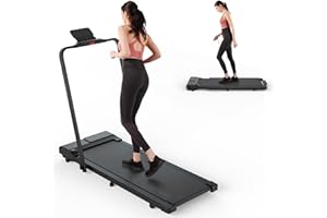 DeerRun 3 in 1 Folding Treadmills for Home, 3.0HP Powerful and Quiet Under Desk Treadmill, 300 lbs Capacity Foldable Walking Pad with Remote Control and Space Saving, Free Installation