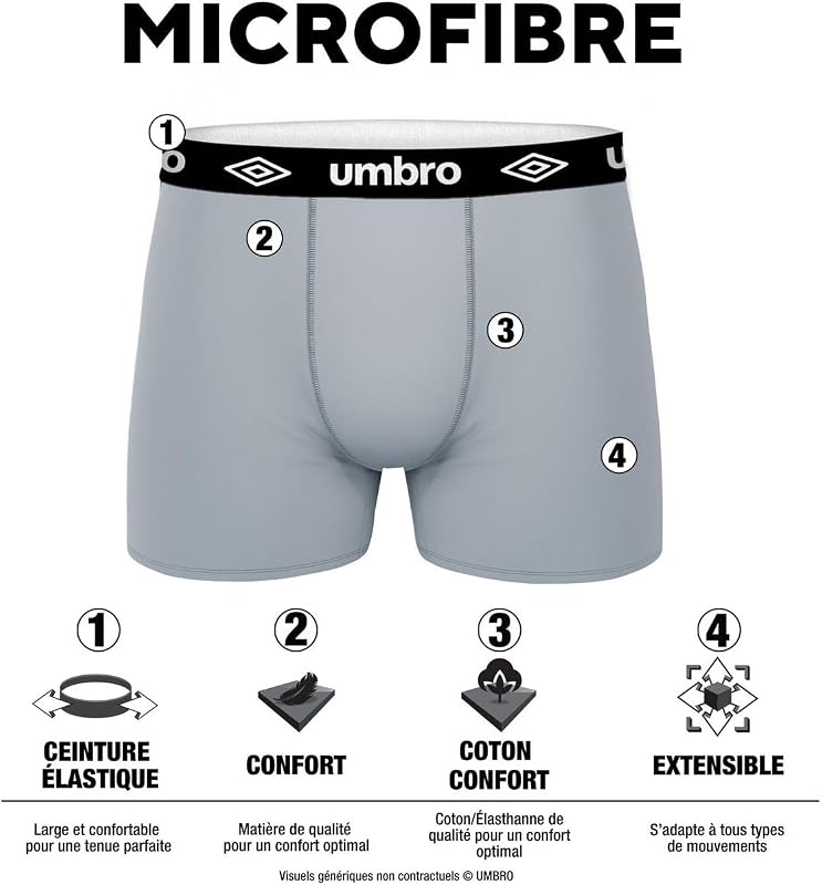 Caleçon Boxer Homme Sport, Lot de 3, Rouge 10 (S)