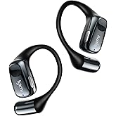 Lytmi CozyFit Open Ear Headphones, 0.23oz Ultra-Light Comfortable Wireless Earbuds, 0.6mm Thinnest Earhooks, Bluetooth 5.4, Clear Audio, 30 HRS Playtime, IPX5 Waterproof Earphones with Mic (Black)