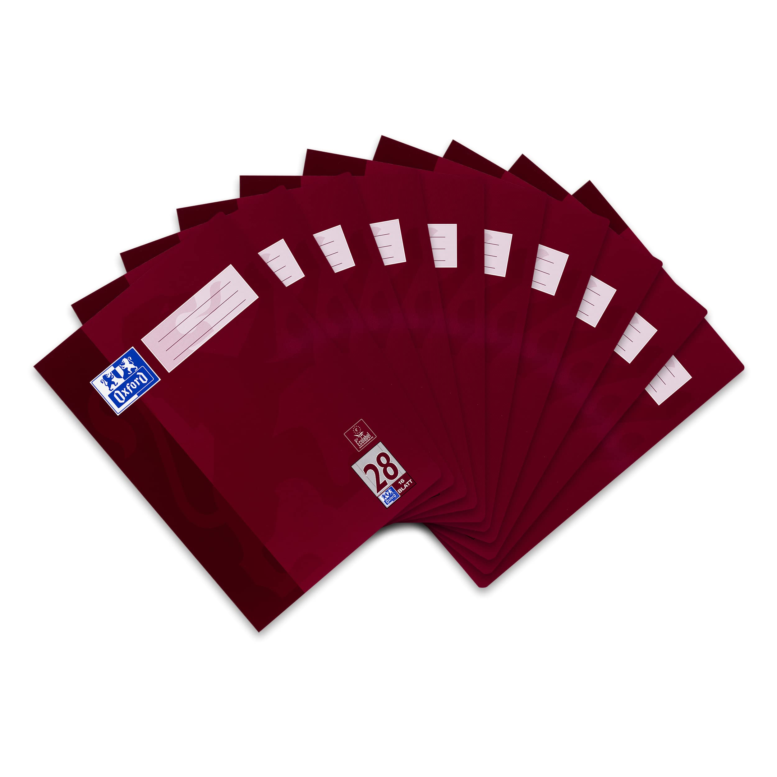 Oxford Exercise Book A4 16 Sheets 28 Ruling Squared with Margin Pack of 10