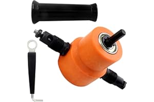 Aracombie Multipurpose Double Head Sheet Orange Nibbler Metal Cutter Hole Saw Drill Attachment Tool For Iron, Stainless Steel, Aluminum, Plastic, Plywood Plate