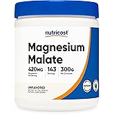 Nutricost Magnesium Malate Powder (300g) - 420mg of Magnesium Per Serving - Non-GMO, Gluten Free