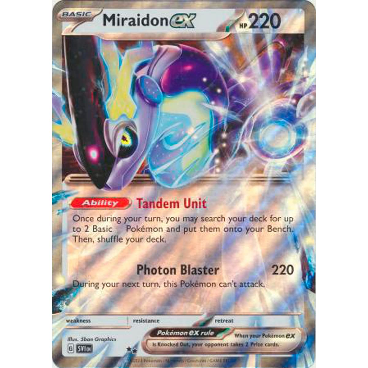 Pokemon Giant Promo Cards, GX VMAX EX Vstar or V Card, XXL Jumbo Card, Pokemon Promotional Box Card, Official English Language Card (Miraidon EX)