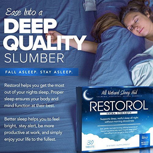 Restorol Natural Sleep Aid Relief from Jet Lag & Sleep Deprivation