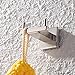 Kes SUS 304 Stainless Steel Coat Hook Double Towel/Robe Clothes Hook for Bath Kitchen Garage Heavy Duty Contemporary Hotel Style Wall Mounted, Brushed Finish, A2461-2