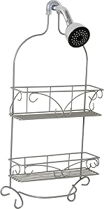 Zenna Home Over-The-Shower Caddy, Satin Nickel