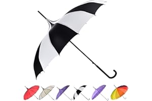 Outgeek Umbrella Retro Pagoda Umbrella Parasol Umbrella Sun Umbrella UV Protection Umbrella Retro with Hook Handle