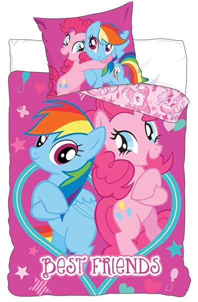 Carbotex My Little Pony Einhorn Unicorn Pony Kinderbettwäsche Kinder Bettwäsche 140x200 cm + 70x80 cm