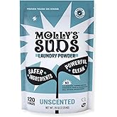 Molly's Suds Original Laundry Detergent Powder | Clean Laundry Detergent Powder for Sensitive Skin | Simple, Effective Ingredients, Stain Fighting | 120 Loads (Unscented)