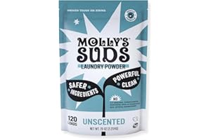 Molly's Suds Original Laundry Detergent Powder | Clean Laundry Detergent Powder for Sensitive Skin | Simple, Effective Ingredients, Stain Fighting | 120 Loads (Unscented)