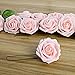 Breeze Talk Artificial Flowers Blush Roses 25pcs Realistic Fake Roses w/Stem for DIY Wedding Bouquets Centerpieces Arrangements Party Baby Shower Home Decorations