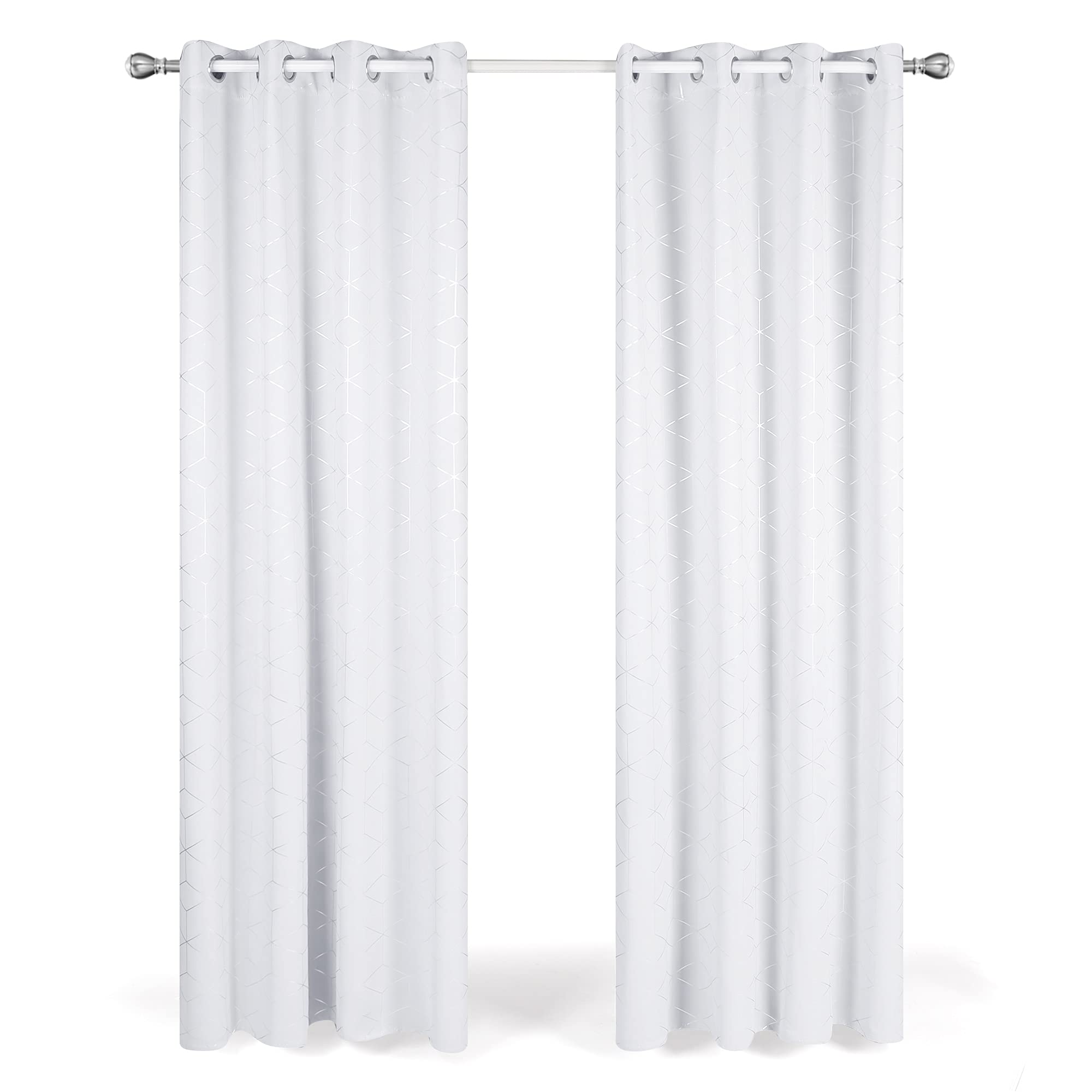 Deconovo Super Soft Solid Thermal Insulated Blackout Curtains, 90" Width x54 Drop, 1 Pair, Green