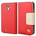 Galaxy S4 case,By HiLDA,Wallet Case for Samsung Galaxy S4/i9500,Premium PU Leather Case,Credit Card Holder,Flip Cover Case[Red]