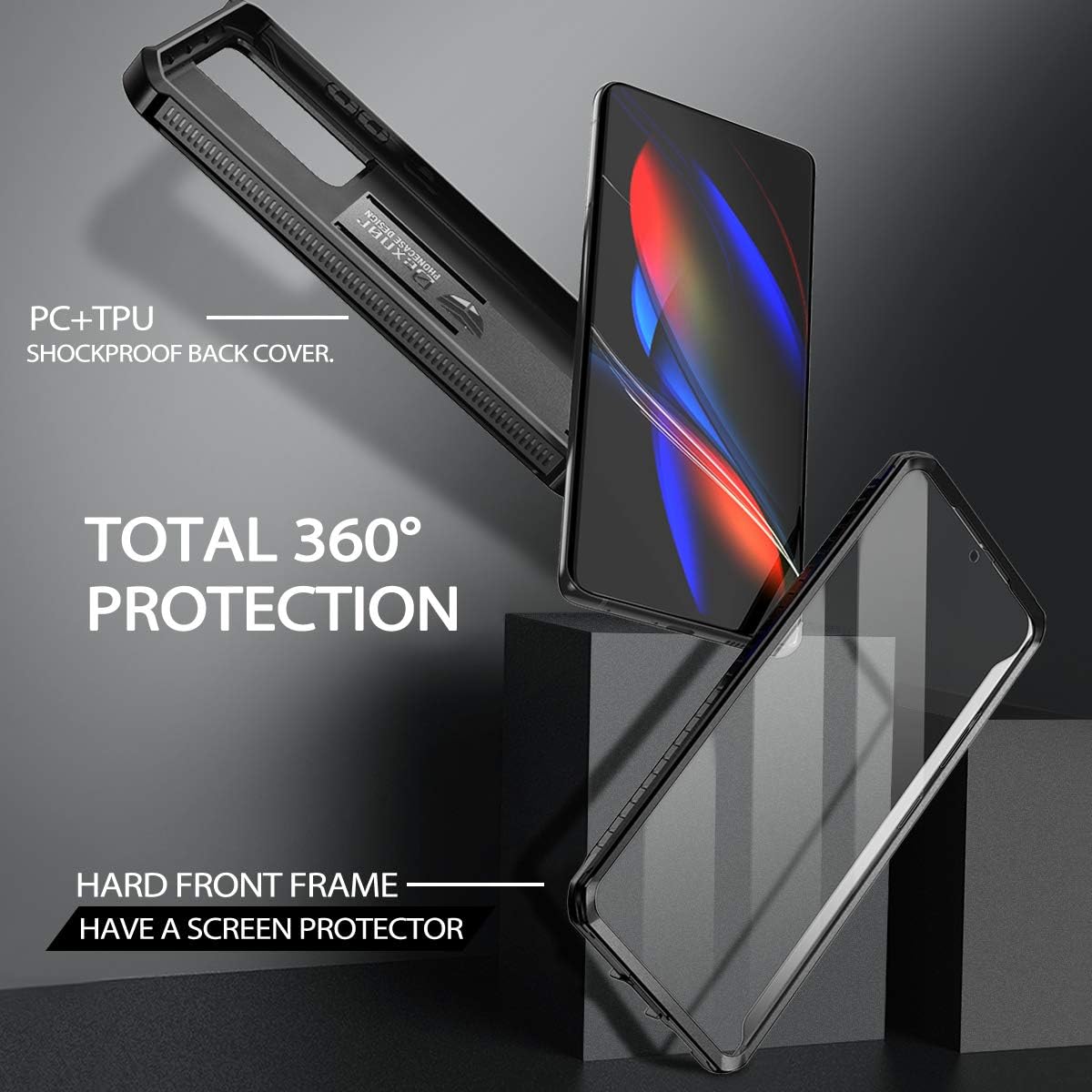 Dexnor Case for Samsung Galaxy S21 Ultra 5G 6.8 Inch with Built-in Screen Protector Military Grade Armour Heavy Duty 360 Full Body Shockproof Bumper Protection Cover with Stand - Image 3