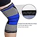SARKI Athletics Knee Sleeves - Anti-Slip Gel High Performance Compression Brace - Single Wrap (Blue, Medium)