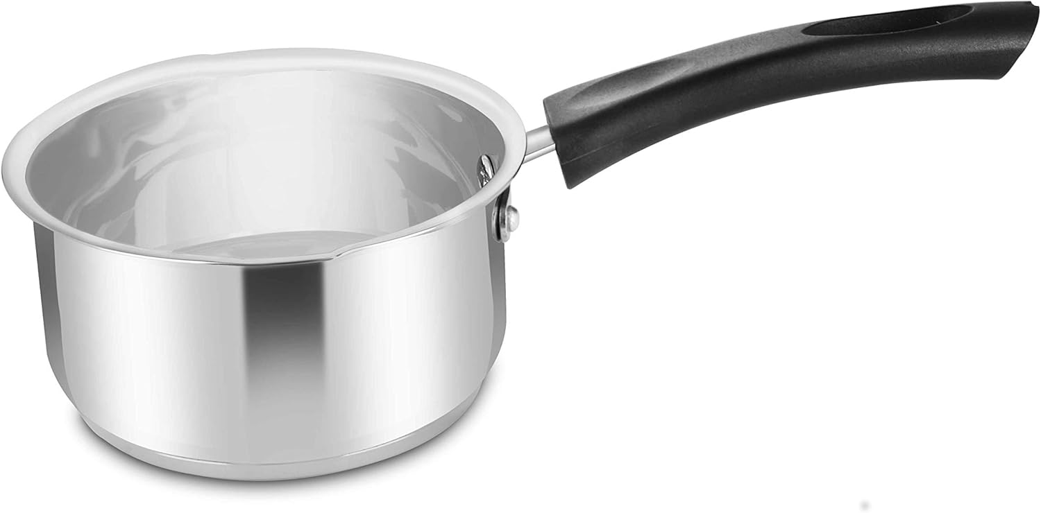 Penguin Home Professional InductionSafe Milk Pan, Stainless Steel, 14