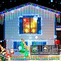 JMEXSUSS Solar Multicolor Meteor Rain Lights, 30cm