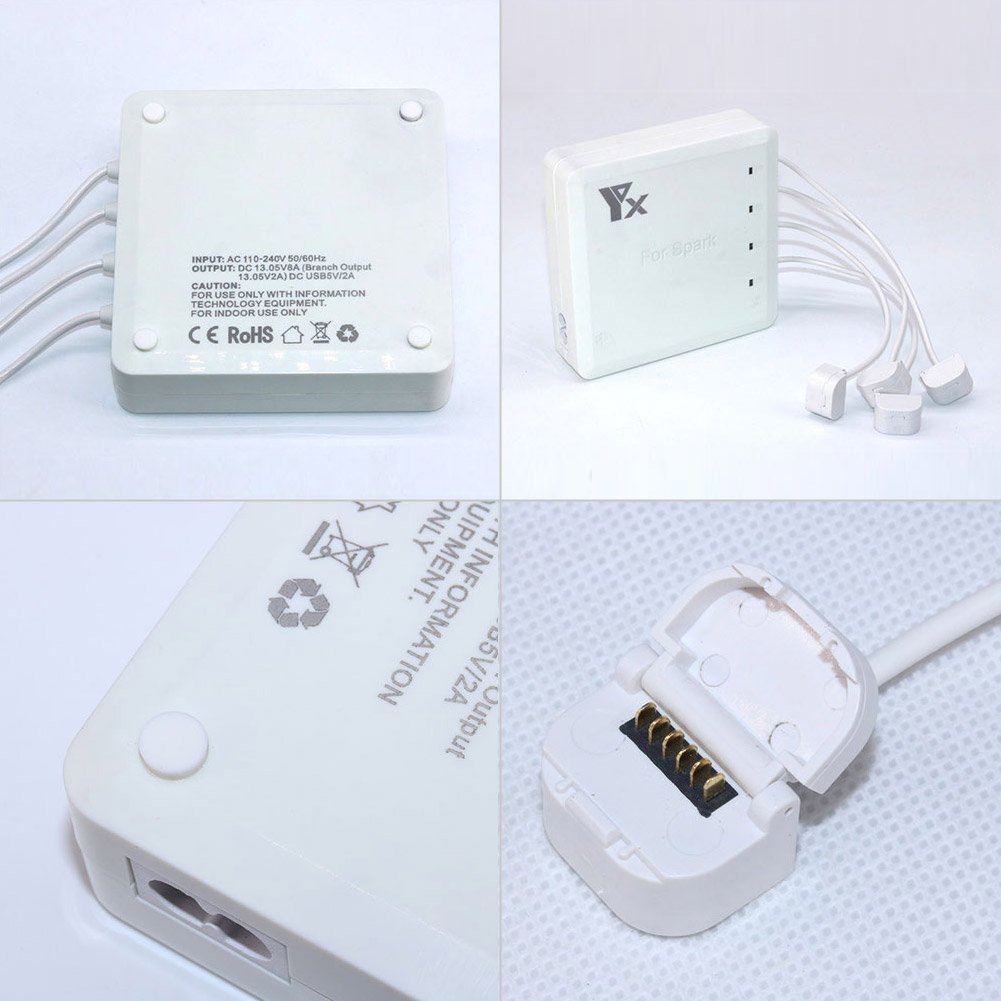 Spark Battery Charger Hub, Beyondsky US Plug Spark 6 In 1 Battery