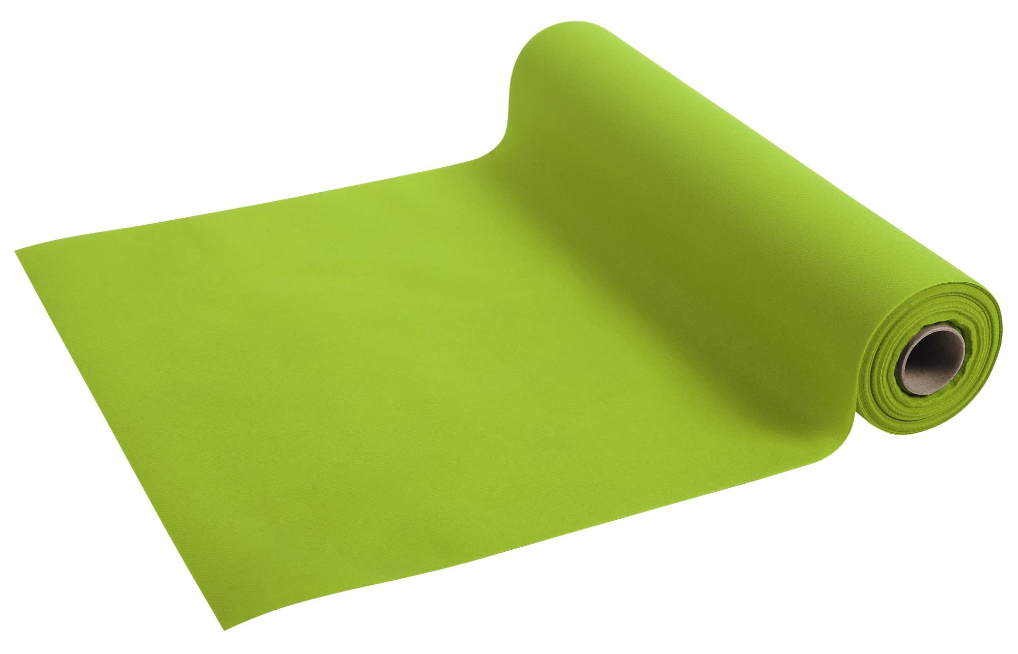 Disposable spun bound non-woven head to head - Roll 48 M long X 0.4 M wide pre-cut every 1.20 M - Represents 40 head to head - Tear-proof, water-repellent and wipe able material - kiwi green (bright)