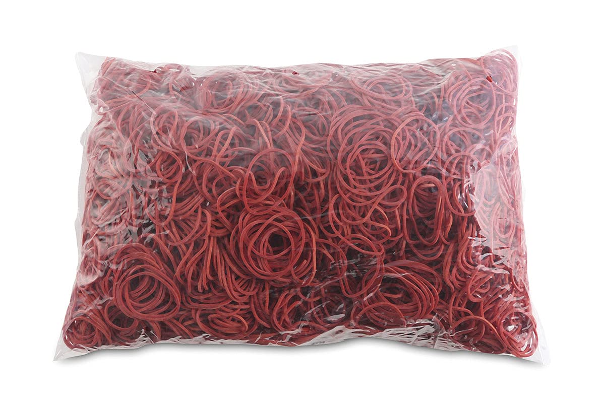Rubber Bands OFFICE PRODUCTS Diameter 30mm 1,5x1,5mm 1000g Red/Small Office Accessories/Type-Standard/Material-Rubber/Weight (g)-1000 / Colour-Red/Size-1,5x1,5mm