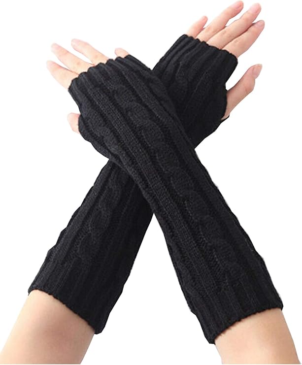 Women's Knit Arm Warmer Gloves Warm Cashmere Long
