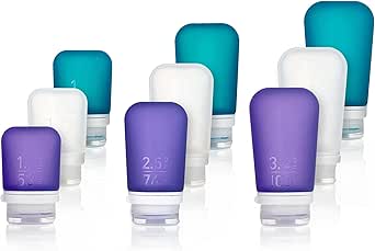 humangear Gotoob+ Refillable Silicone Travel Size Bottles with Locking Cap, 3pk Set