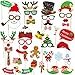 dizaul 2019 Christmas Photo Booth Props – 42 Pack DIY Xmas Photography Decorations - Funny Selfie and Photo Prop Pack for Christmas and New Year Party – Winter Holidays Supplies for Kids and Adults