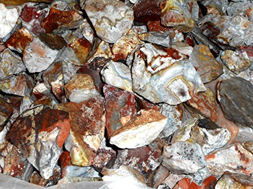 Rock Tumbler Gem Refill Kit Mexican Crazy Lace Agate Rough 8oz