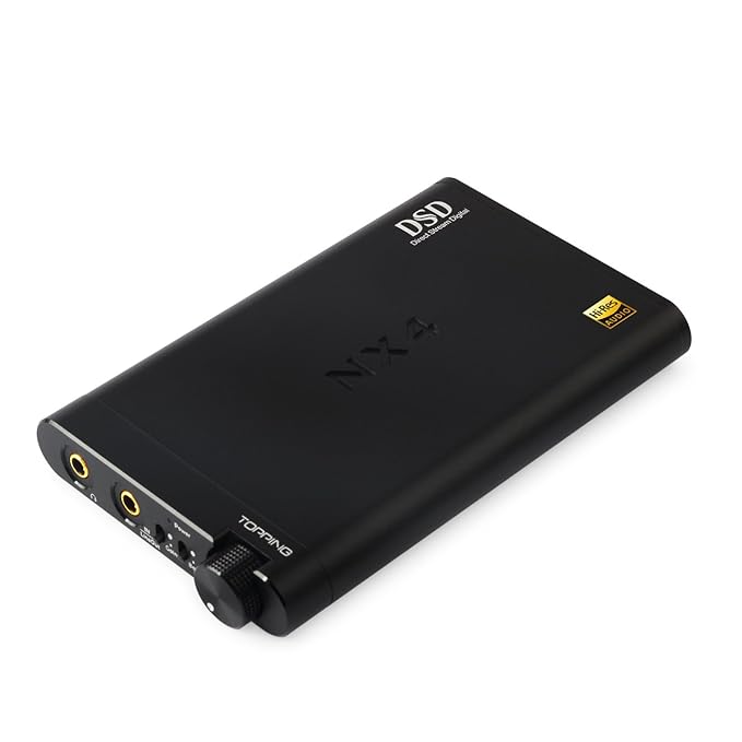 TOPPING NX4 DSD Audio Mini Kopfhörer Verstärker Mit USB DAC-Anschluss, Headphone MP3 Amplifier, 100% Kompatibel mit IOS (schw