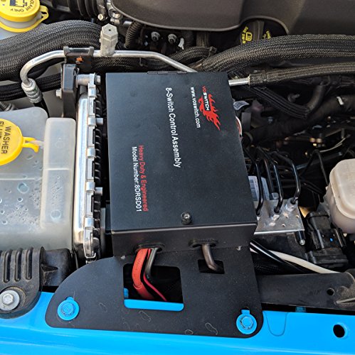 Voswitch Overhead 8-Switch Pod/Panel with Control and Source Box Blue Backlight Compatible with Jeep Wrangler JK JKU 2007-2018 - Thumbnail 7