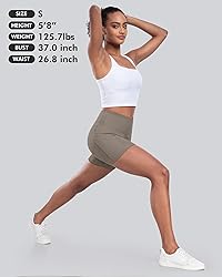 CHRLEISURE Womens Biker Yoga Shorts with