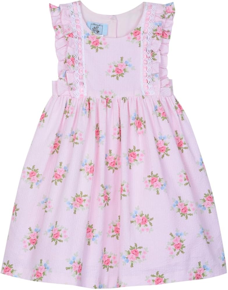 Laura Ashley London Baby Girls Floral Print Seersucker