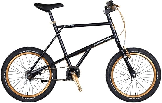 Amazon A N Design Works エーエヌデザインワークス Devoom マットブラック ゴールド インチ クルーザー 510mm 小径自転車 ミニベロ スポーツ バイク Bmx ストリート シングルスピード Caringbah Bmx
